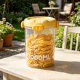 thumbnail image 2 of JHyouerji Clear Food Storage Jars,6 x 5 Inch Plastic Canisters with Sealed Lids,Stackable Reusable Organizer for Cereal Grains Dry Food, 2 of 5