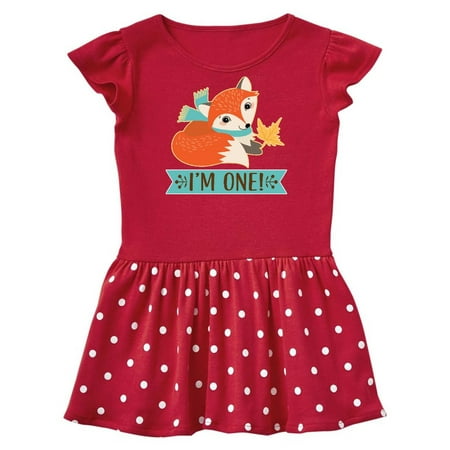 1st Birthday Woodland Fox 1 Year Old Infant Dress