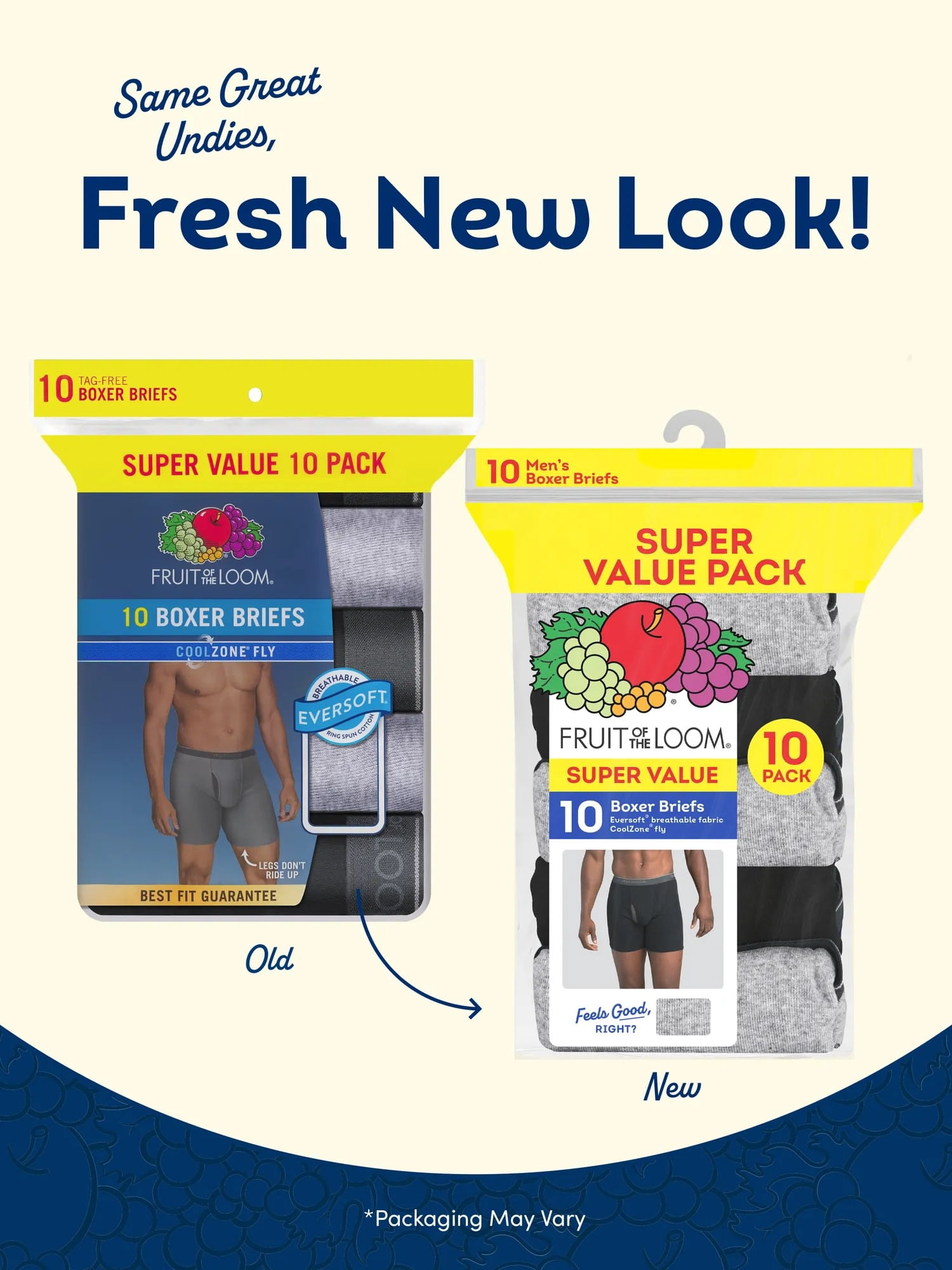 Free Shipping! Fruit of the Loom Men's EverSoft CoolZone Boxer