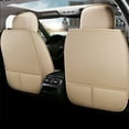 thumbnail image 3 of Tuqiang leather front car seat covers. for Mercedes-Benz for S55AMG 1983-Present 2 Seats Compatible Airbag Waterproof Front Rear Cushion Protector with Pollow and Headrest Beige, 3 of 5