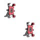 thumbnail image 1 of sweethay Soporte para teléfono de bicicleta Soporte de bicicleta ajustable antideslizante 4.5-6.8 pulgadas Soporte de montaje de carreras de ciclismo Rojo para espejo 2piezas, 1 of 6