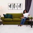 thumbnail image 2 of 2024 Sofa Cover with Separate Cushion Slipcover Stretch Checks (Sofa  Wine), 2 of 7