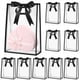 thumbnail image 2 of 20 Bolsas de Regalo de Plástico Transparente con Asas Troqueladas, Reutilizables, con Flores y Lazo Negro., 2 of 5