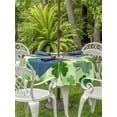 thumbnail image 2 of Happy St. Patrick's Day Outdoor Tablecloth - 60 Inch Round Dining Table Cover, Spring Lucky Shamrock Cloud Green Waterproof Outdoor Table Cloth with Umbrella Hole & Zipper for Picnic/Patio/Party, 2 of 7