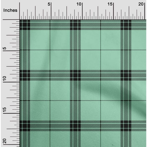oneOone Silk Tabby Fabric Tartan Check Print Sewing Fabric BTY 42 Inch Wide