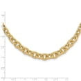 thumbnail image 3 of Diamond2Deal 14k Yellow Gold Textured and Graduated Fancy Link Cable Chain Necklace for Men 17.5", 3 of 6
