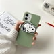 thumbnail image 3 of Funda con soporte y diseño divertido de Snoopy y melodía para iPhone 7, 8 Plus, X, XS, XR, 11, 12, 13, 14, 15 Pro Max, Mini, Charlie Brown Cat, 3 of 5