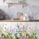 thumbnail image 5 of Gwong Decoración hogareña 2PCS Pegatinas de pared Patrón floral Autoadhesivo PVC Inicio Fondo de calcomanías de pared para sala de estar Gwong 21068236, 5 of 6