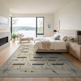thumbnail image 3 of ODIKA 9'x12' Washable Area Rug Fishing Novelty Boat Hook Vintage Map Border Lure Tackle Hooked Flowing Dynamic for Dining Room, Basement, Large Office, Non-Slip Chair-Friendly, 3 of 7
