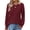 Brown Red, variant on Fantaslook Womens Tops Dressy Casual Long Sleeve Shirts Fashion Blouses Lightweight Fall Sweaters