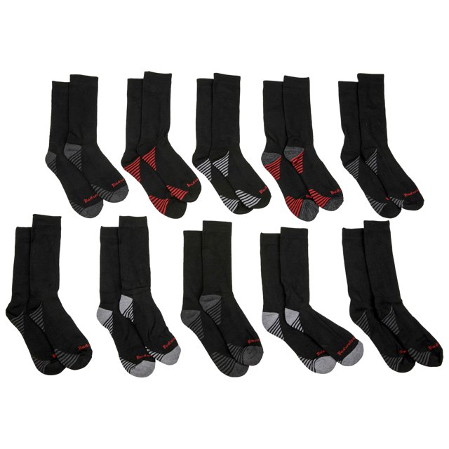 Budweiser Logos Men's Athletic Crew Socks 10-Pair Multipack