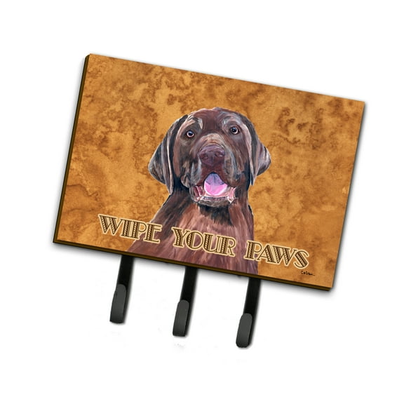 Carolines Treasures SC9127TH68 Labrador Wipe your Paws Leash or Key Holder Triple Hook multicolor