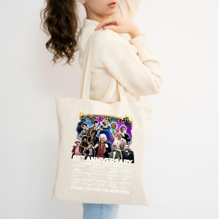 vintage Doctor Who 60th Anniversary 1963-2023 Thank You For The Memories Tote Bag  Doctor Who Movie Tote Bag  Doctor Who Hoodie-TH28260