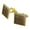 Gold, variant on Steampunk American Flag with Gears Belts Chains Square Cufflink Set - Silver or Gold