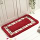 thumbnail image 1 of Xiao Hua Elegante alfombra de baño con diseño de rosas, felpudo para puerta de cocina, suave, antideslizante, absorbente, color rojo, 40 x 60 cm, 1 of 1