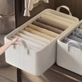 thumbnail image 4 of opvise Foldable Bamboo Cotton Storage Box with Reinforced Handles Moisture-proof Clothing Basket Closet Organization Solution B, 4 of 8