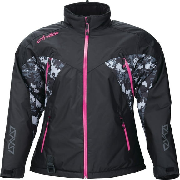 Arctiva Pivot 7 Womens Snow Jacket Black/Pink Camo XS