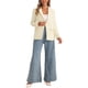 thumbnail image 2 of INSPIRE CHIC Blazer de mujer de tweed abierto de manga larga para trabajo, oficina y casual blanco XS, 2 of 6