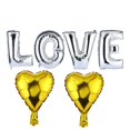 thumbnail image 1 of 6 unids/set globo de Película de papel de aluminio Ticfox letras de amor plata, 1 of 2
