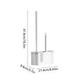 thumbnail image 5 of Vggrvlo 2 in 1 Toilet Brush and Holder Set Compact Toilet Brush & Holder for Dead Corner Clean Hard Bristle Cleaning Supplies for Kitchen, Bathroom, Corner, Grout, Sink, Cup, Teapot, Bottle, Blender, 5 of 8