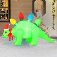 thumbnail image 2 of Occasions Christmas 5 Foot Inflatable Christmas Lights Stegosaurus, 2 of 2
