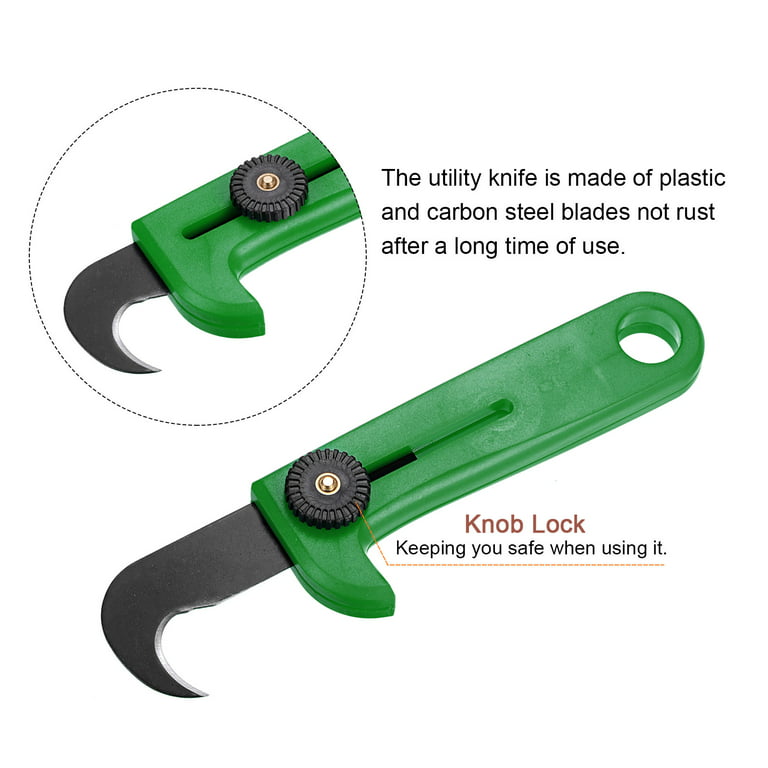 Uxcell Retractable Utility Knife, Box Cutter Letter Opener Pocket Knives,  Green 