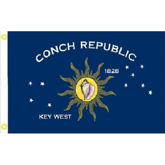 "Key West Conch Republic" Flag 3X5 Ft Polyester Banner Sign Florida Fl