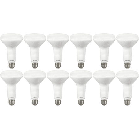 Sylvania 65W BR30 LED Light Bulb, Soft White, Dimmable, 12-Pack
