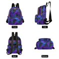 thumbnail image 4 of FORMRS Mini Backpack Purse for Women Quilted Travel Daypack Casual Shoulder Bag, Night Mushrooms Pattern, 4 of 7