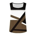 thumbnail image 7 of JTZGDY Ombre Tank Tops for Women Loose Fit Dressy Casual Tie Dye Gradient Color Print Summer Sleeveless Square Neck Tunic Blouse Trendy Flowy Beach Vacation T-Shirts B-Brown S, 7 of 7