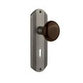 thumbnail image 4 of Nostalgic Warehouse Decbrn_Prv_234_Kh Vintage Brown Porcelain Privacy Door Knob Set -, 4 of 7