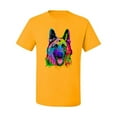 thumbnail image 3 of Wild Bobby, Colorful Happy German Shepherd Dog Animal Lover Men's Graphic T-Shirt, Gold, X-Large, 3 of 3