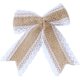 thumbnail image 1 of Estrela 10 Piezas Lazos de Arpillera Hechos a Mano Lazo Rústico Adorno de Pajarita Decoración de Boda Adorno para Manualidades Envoltura de Regalos Decoración de Fiesta en el Hogar, 1 of 5