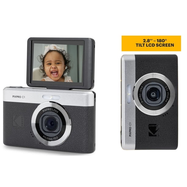 Kodak PIXPRO C1 Compact Digital Camera (BLACK) with 4X Zoom, 13MP