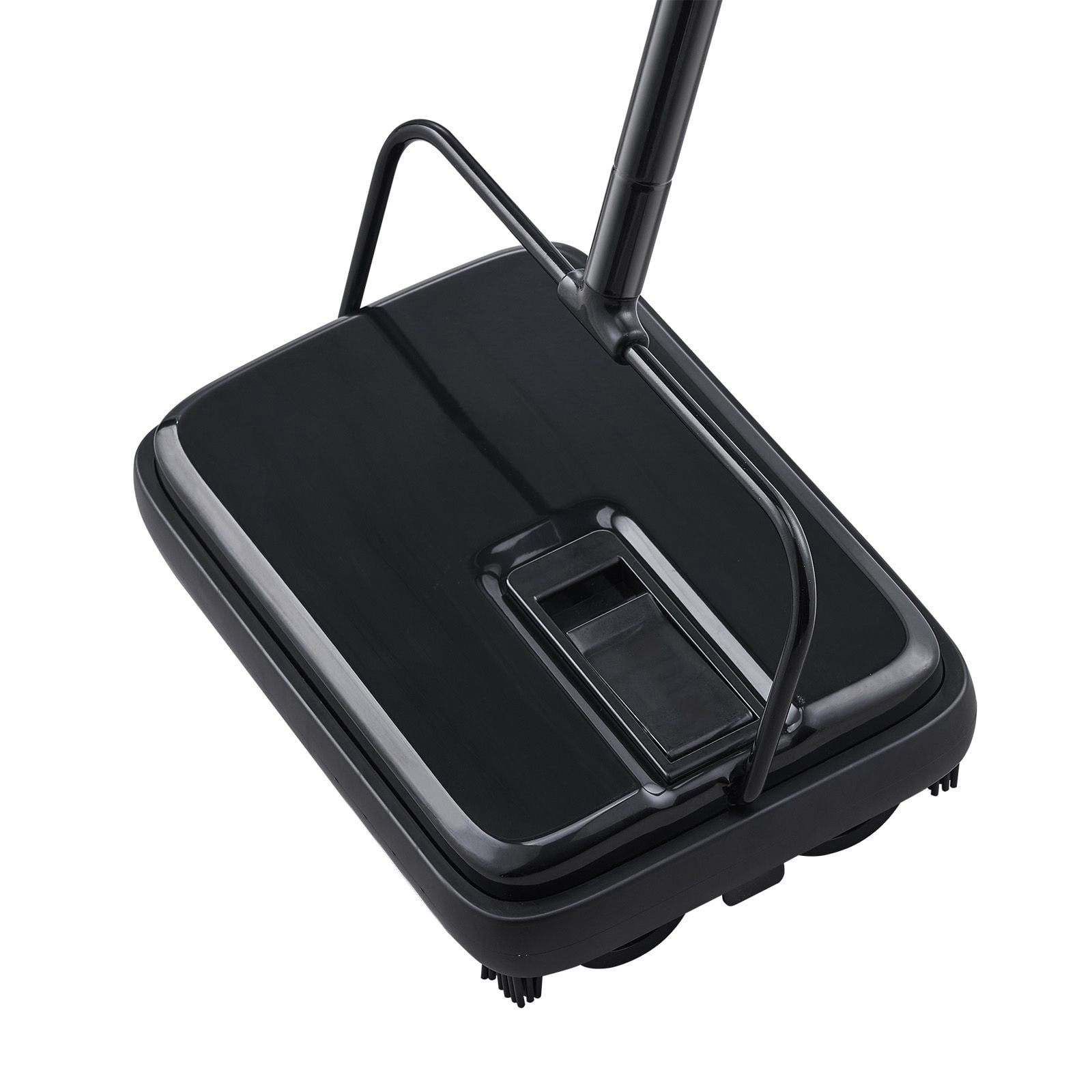 Manual Carpet Sweeper, No Electricity or Batteries, Roller Brush with 4-Wheel Design, 180° Rotating Head, Easy Empty Clasp, Lightweight for Hard Floors and Carpets