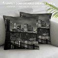 thumbnail image 3 of Nawypu Brooklyn Bridge New York Cityscape Manhattan Skyline Night Square Throw Waist Pillow Case Decorative Cushion Cover Pillowcase Sofa, 3 of 5