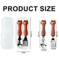 thumbnail image 2 of 4pcs304 stainless steel Cute Animal series portable tableware set for children, 2 of 5