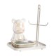 thumbnail image 5 of Bandeja de almacenamiento de oso, escultura de animal, llavero de mesa, joyería moderna decorativa Blanco, 5 of 9