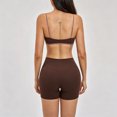 thumbnail image 6 of Two Piece Casual Workout Sets for Women Athletic 2 Piece Summer Outfits Lounge Matching Sets Clothing,Fitness(Brown,M), 6 of 8