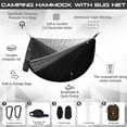 thumbnail image 2 of Hamaca de camping Qevooon, mosquitera de nailon, con correas de 3 m, 2 of 7