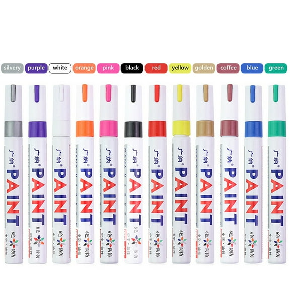 Paint Pen,Paint Marker Pens 15ml Paint Repair Pen,Oily Marking Pen,Industrial Marking And Pen,Colored Metal Paint Oil Pen for Rock Painting,Glass,Fabric, Ceramic,Wood,Metal,Mug,Plastic,Stone