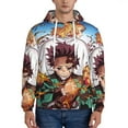 thumbnail image 3 of Demon Slayer Trendy Cartoon Men'S Fleece Hooded Hoodie, hoodies for women men with pockets,Fall Fashion 2025 Pullover Sweaters Winter Clothes, 3 of 9
