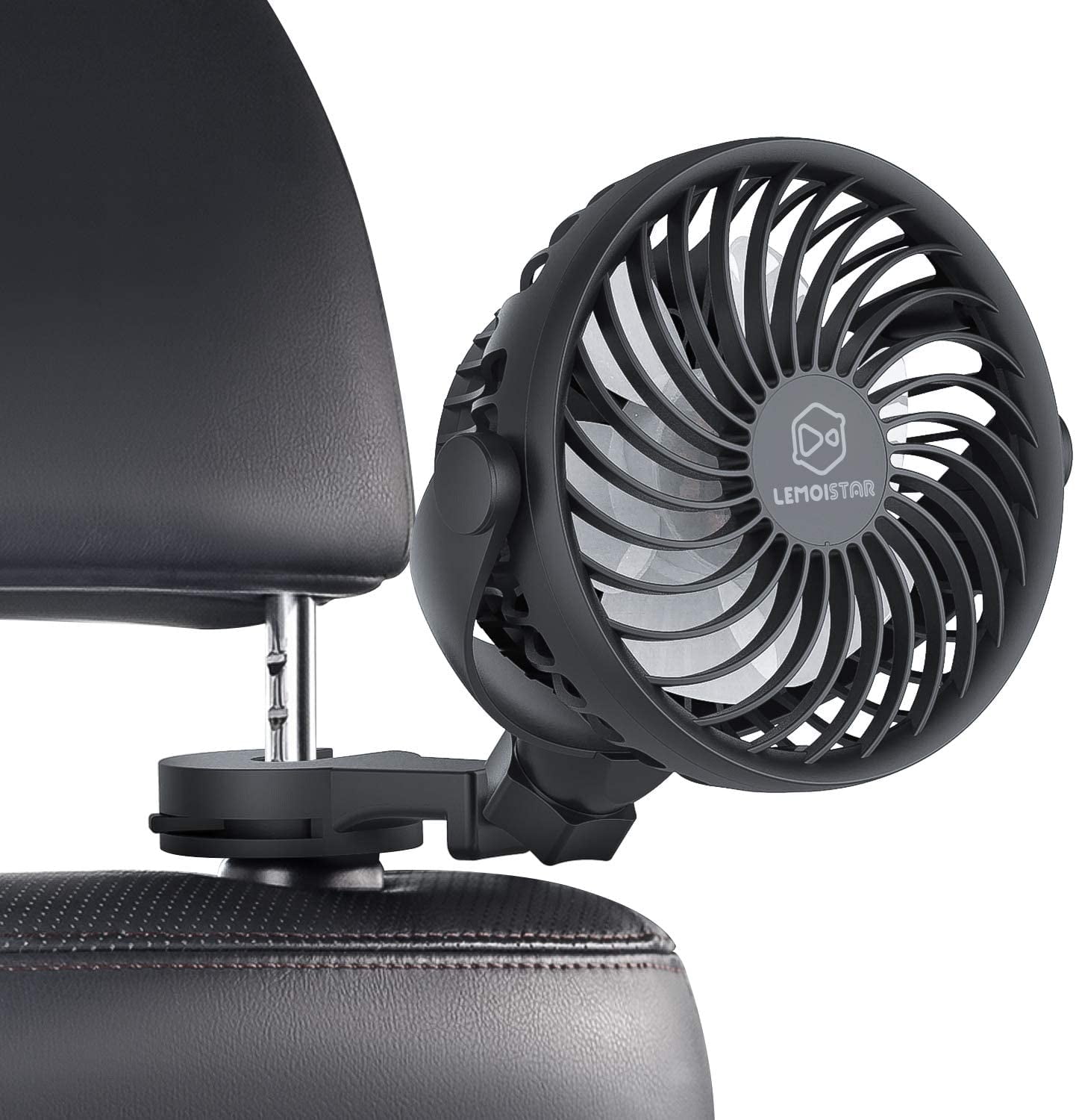 y Operated USB Car Fan,Electric Cooling Fan with 4 Speed,360 Degree Rotatable Backseat Car Fan