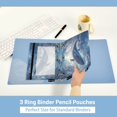 thumbnail image 3 of FORMRS 2 Pack Pencil Pouch for 3 Ring Binder with Clear Window Zipper Case, Night Floating Whale, 3 of 6