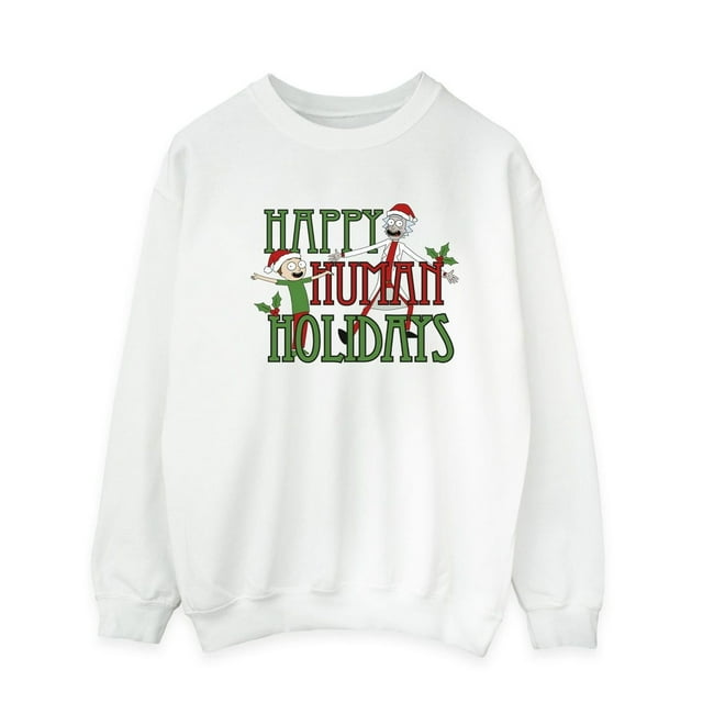 Rick And Morty Chandail pour Hommes Happy Human Holidays