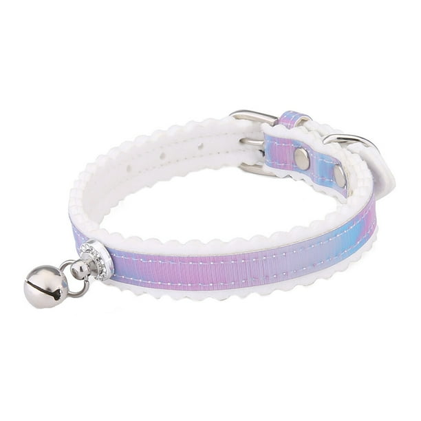 Har Adhesive 1 Pc Adjustable Dog Traction Collar Creative Bell Pet Neck Ring Practical Puppy Collar Fashion Cat Collar Gradient Color Other 32cm