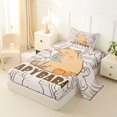 thumbnail image 2 of Manfei Kawaii Capybara Twin Sheets,Cute Duck Print Bedding,Beige,3pcs,1 Fitted Sheet and 1 Pillowcase, 2 of 6