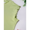 thumbnail image 6 of Alvivi Kids Girls Summer Sleeveless Crew Neck Ribbed Knit Crop Tank Top Vest T-Shirts Blouse Green 7-8, 6 of 7
