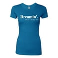 thumbnail image 2 of Dreamin' Dr Martin Luther King Jr. 1963 Womens Slim Fit Junior Tee, Turquoise, Large, 2 of 3