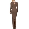 thumbnail image 3 of YUHAOTIN Qipao Dress for Women Women's Casual Crew Collar Solid Color Long Sleeve Elastic Slim Fit Dress for Autumn and Winter Sweatshirt Dress Women Masquerade Dresses for Women, 3 of 9